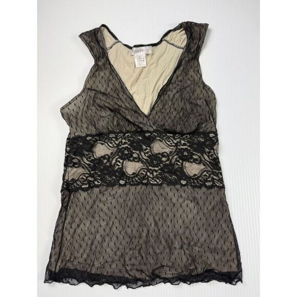 White House Black Market Elegant Black Lace Overlay Cocktail Dress Size M